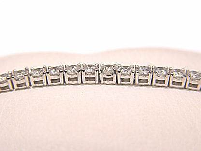 ROUND BRILLIANT CUT DIAMONDS 4 PRONG SET TENNIS BRACELET