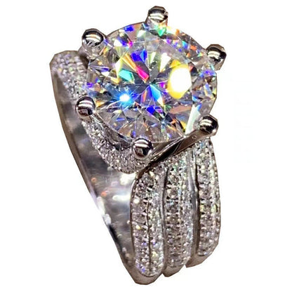 Moissanite Ring D Women'S Full Diamond Temperament