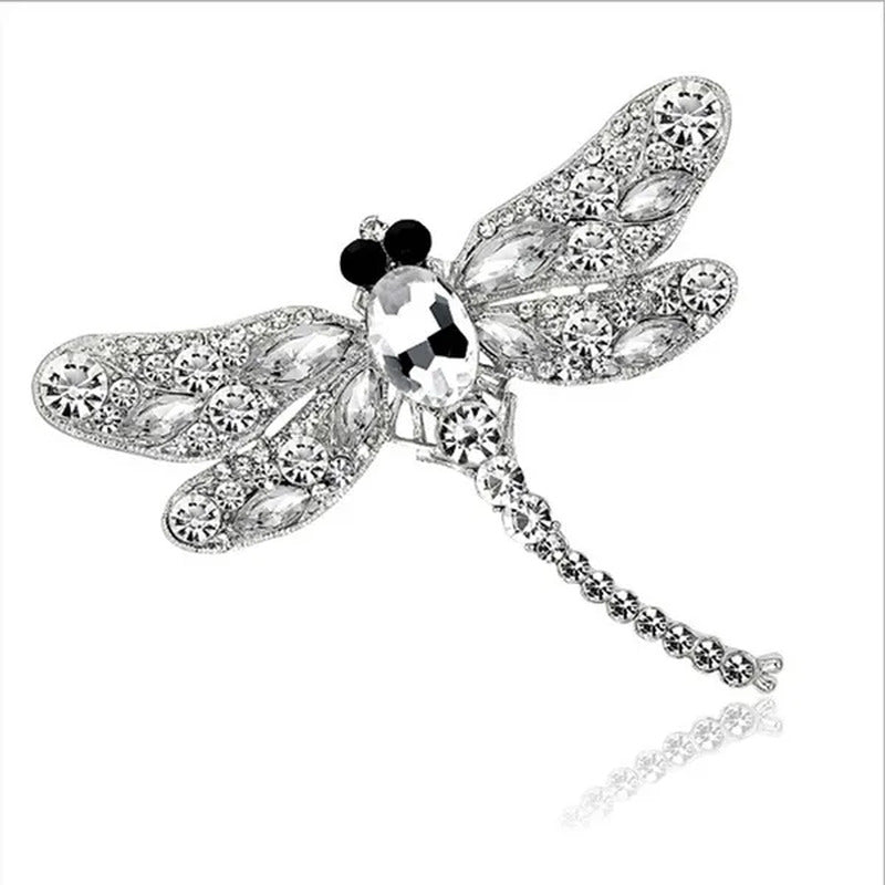 Women'S Fashion Dragonfly Brooch Lovely Rhinestone Scarf Pin Jewelry
