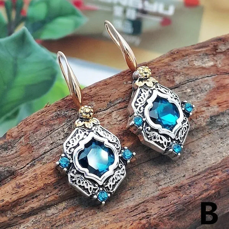 Exquisite Sapphire Earrings Zircon Earrings Dangle Earrings Drop Earrings Diamon