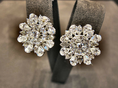 DIAMOND EARRING PEAR MARQUISE ROUND SHAPE SET EARRING