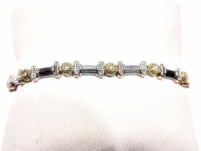 10 STONE .39 CT DIAMOND LINK BRACELET