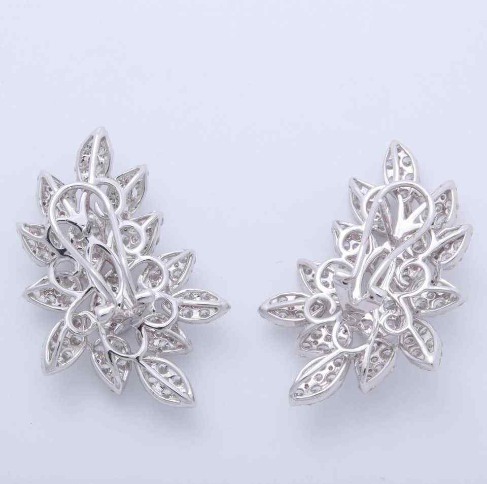 Pave Diamond Cluster Earrings