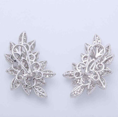 Pave Diamond Cluster Earrings