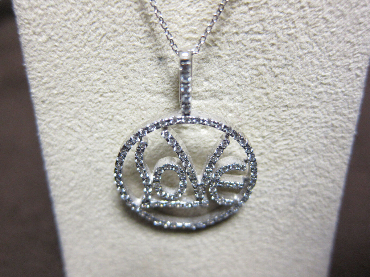 DIAMOND LOVE PENDANT INCLUDED 16 INCH CABLE CHAIN