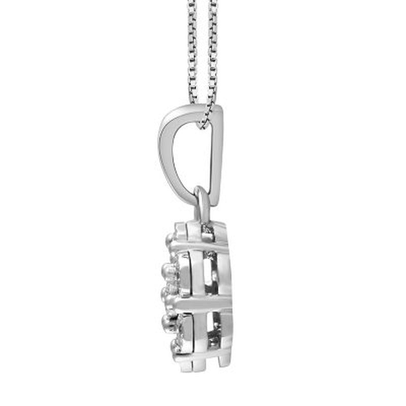 0.50 CT. T.W. Diamond Pendant & Earring Set in 14K White Gold