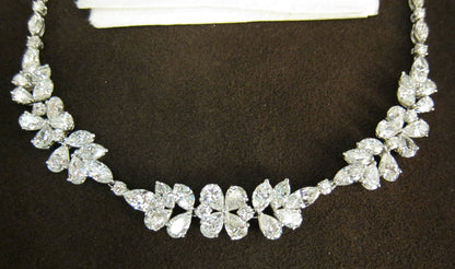 DIAMOND NECKLACE ROUND 37 PIECE MARQUISE 45 PIECE PEAR SHAPE 24 PIECE NECKLACE