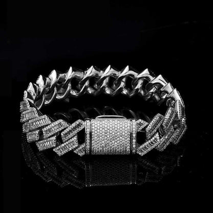 Hip Hop 18Mm Double Row Diamond Cuban Chain