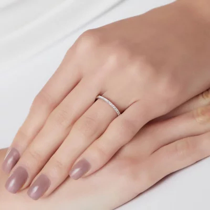 0.15 CT. T.W. Diamond Band in 14 Karat White Gold