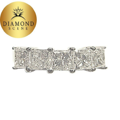 DIAMOND 5 STONE PRINCESS SHAPE COMMON PRONG SET DIAMOND
