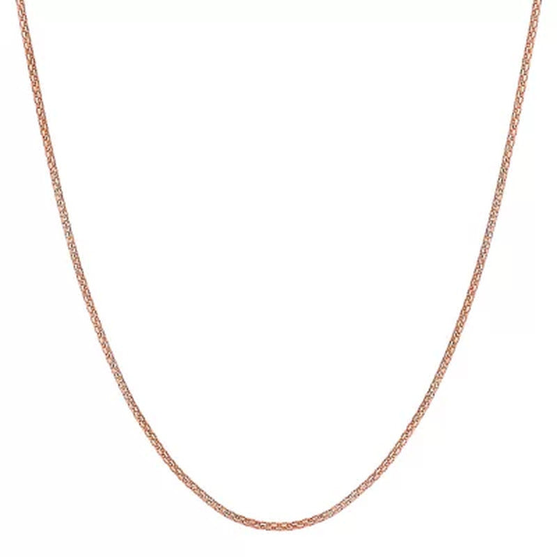 Adjustable Popcorn Chain Necklace, 1.1Mm in 14K Gold