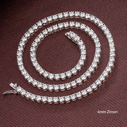 16-24 Inch 100% Guarante Real 925 Sterling Silver Pave 2Mm/3Mm/4Mm Sparkly