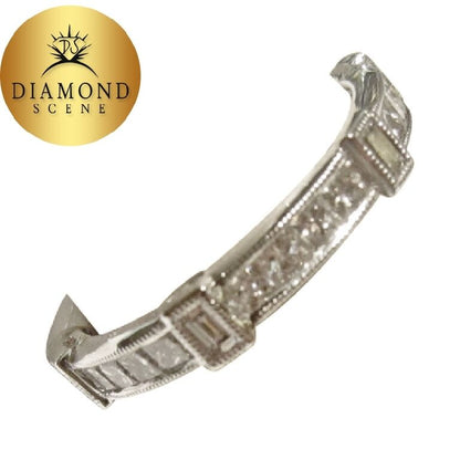 DIAMOND ETERNITY BAND PRINCESS BAGUETTE ALL AROUND SET
