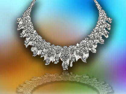 DIAMOND PEAR MARQUISE ROUND ALL AROUND SET 100% NATURAL DIAMOND CHOKER NECKLACE