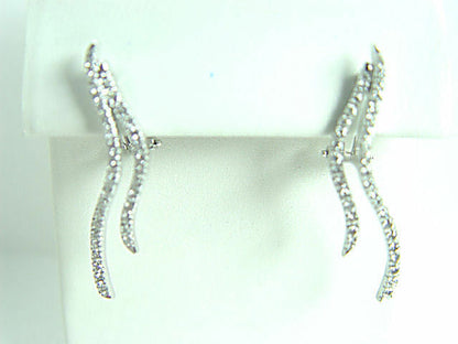 DIAMOND ROUND BR SHAPE EARRING WEAVE STYLE DIAMOND EARRING HUGGIE DANGLE STYLE