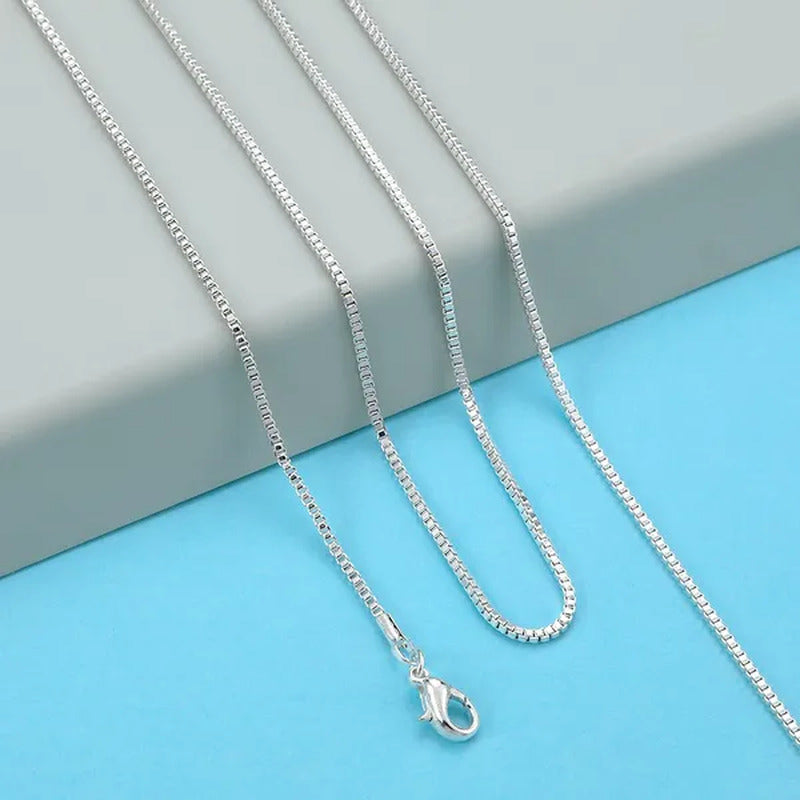 16-20Inch Fashion Luxury Men Women Fashion Solid 18K Gold 925 Sterling Silver Bo
