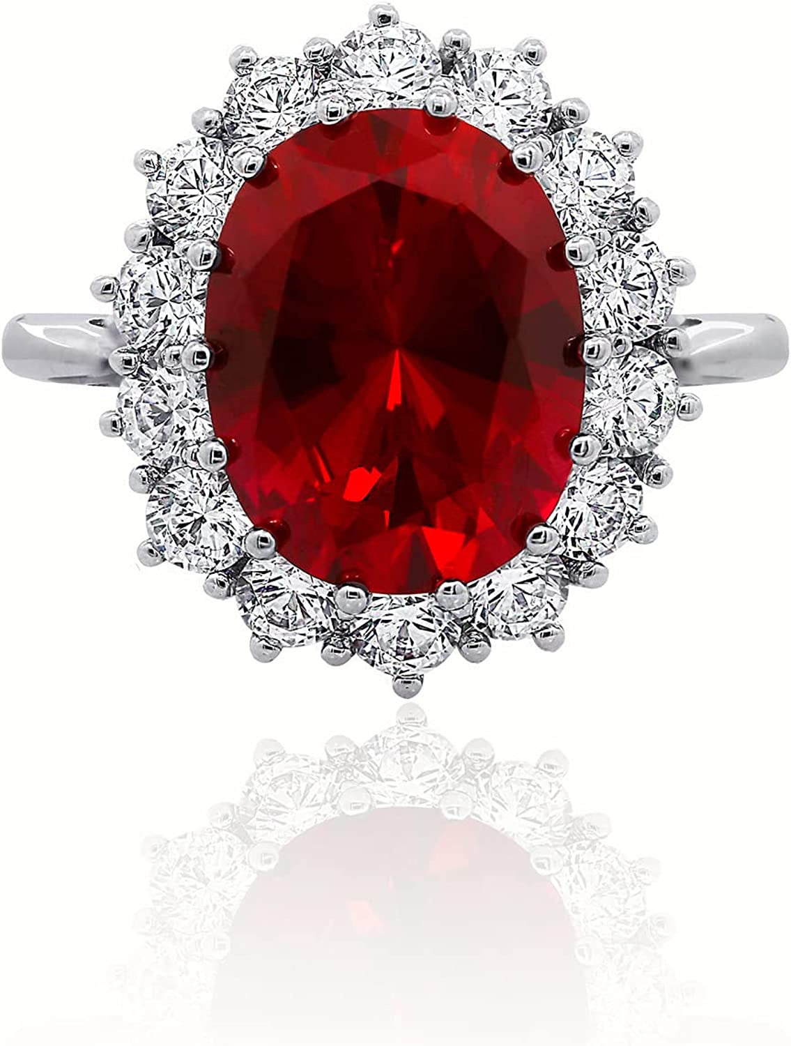 Platinum-Plated Sterling Silver Celebrity "Kate" Ring Made with Infinite Element