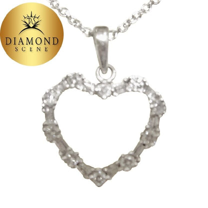 DIAMOND ROUND BRILLIANT SHAPE BAGUETTE SHAPE HEART PENDANT