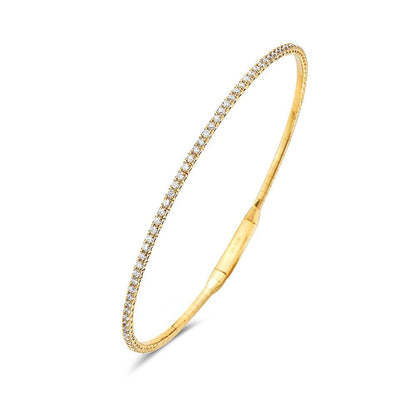 Flexible Diamond Bracelet 1.00 Ct 14K Yellow Gold