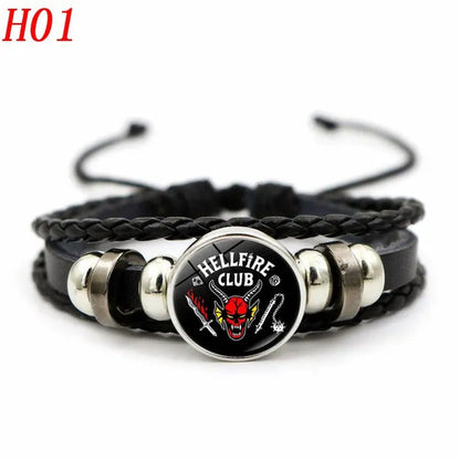 12 Styles Stranger Things 4 Hellfire Club Time Gem Bracelets & Bangles for Unise