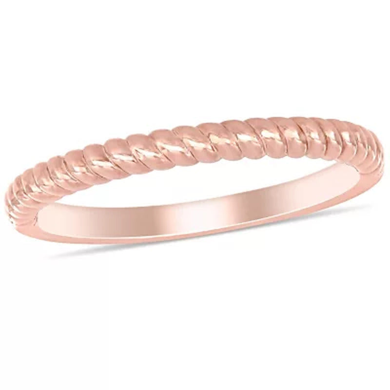 Twisted Wedding Band in 14K Gold