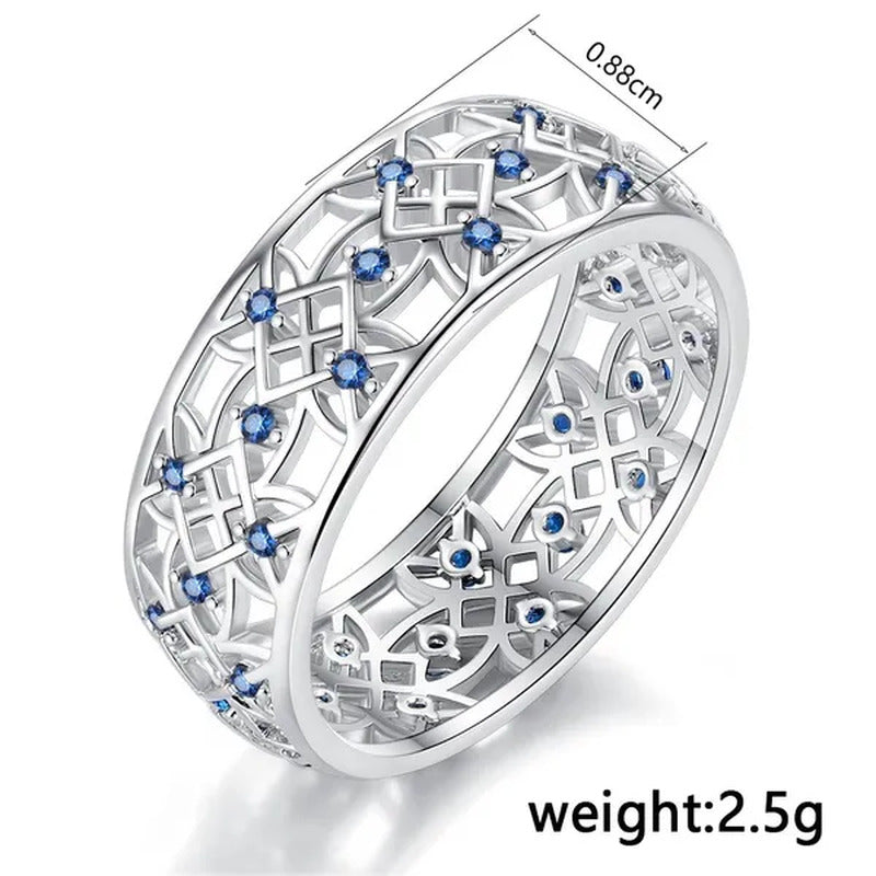 4 Color 925 Silver Anniversary Statement Ring Natural Gemstones Sapphire & Emera