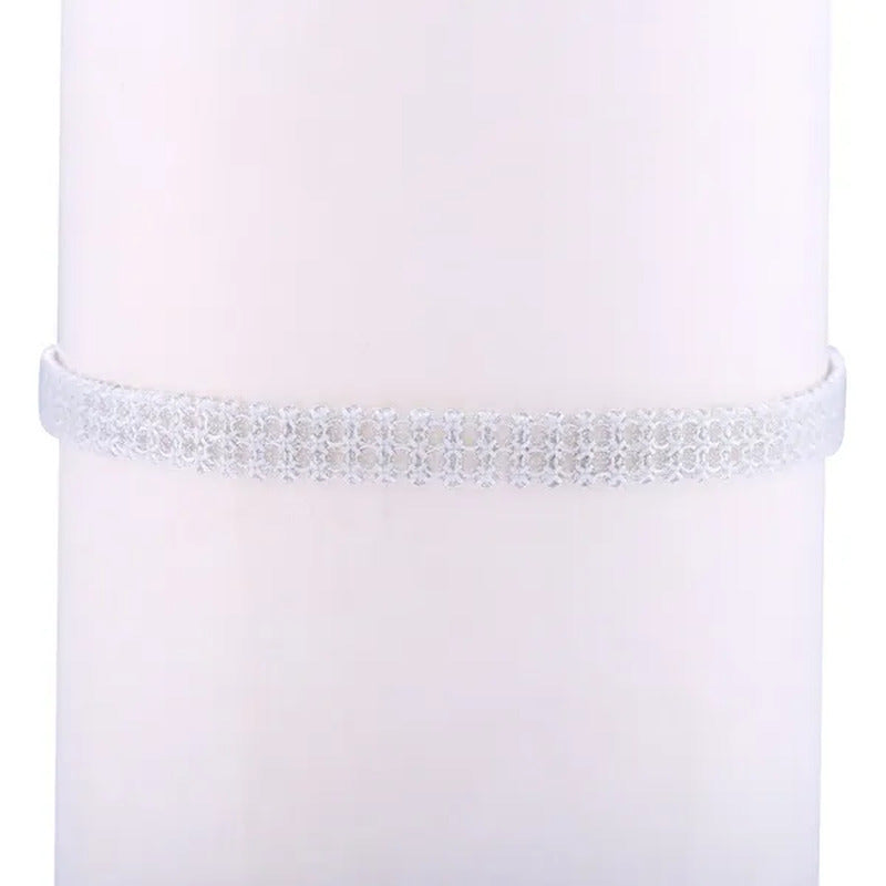 1Pc Women Rhinestones All-Match Choker Necklace Fashion Trendy Jewelry Full Chok