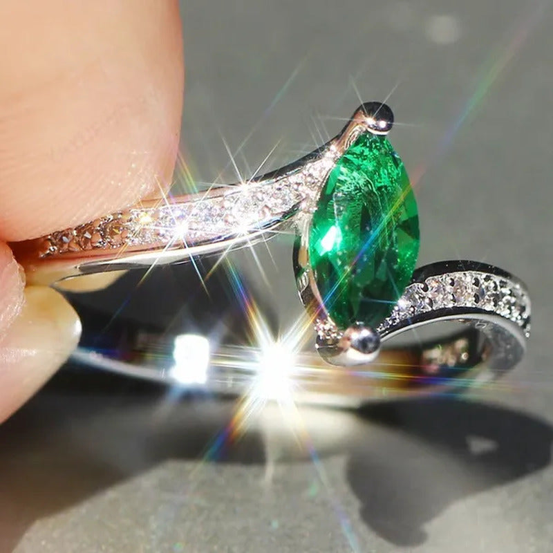 Eye 925 Silver Anniversary Statement Multilayer Crown Eye Ring Natural Gemstones