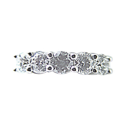 DIAMOND 5 ROUND BR SHAPE COMMON PRONG SET BAND DIAMOND WEDDING BAND DIAMOND RING
