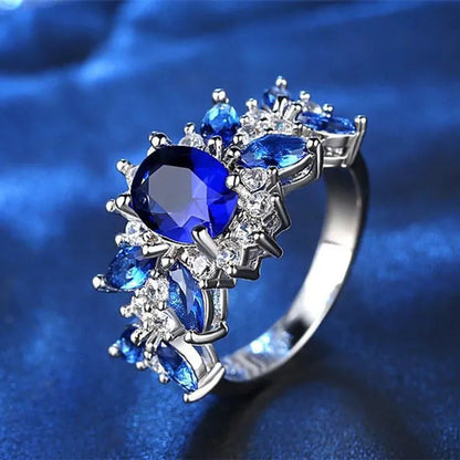 Colored Diamond Wedding Ring Diamond Engagement Ring Commitment Ring Cubic Zirco