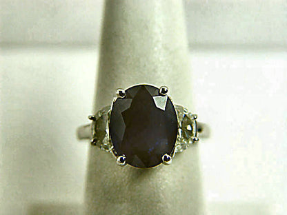 SAPPHIRE OVAL SHAPE 11.80X 8.99X 5.22MM DIAMOND RING