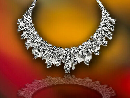 DIAMOND PEAR MARQUISE ROUND ALL AROUND SET 100% NATURAL DIAMOND CHOKER NECKLACE