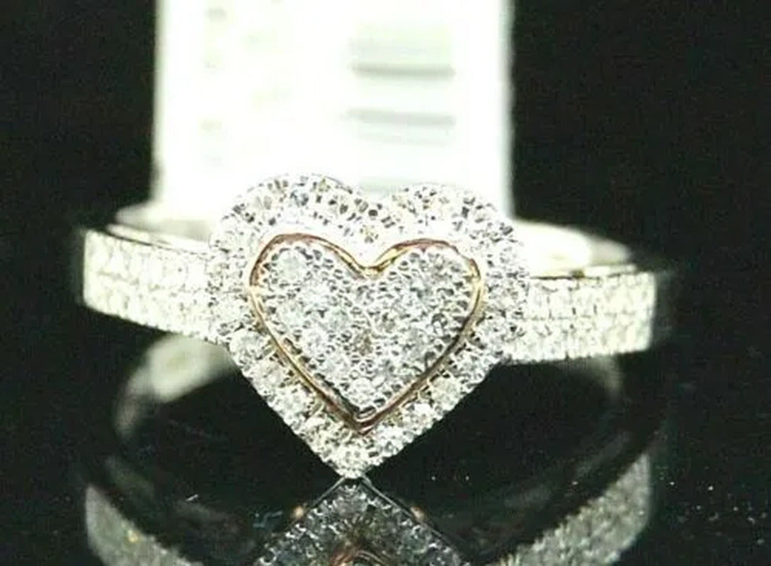 Luxurious Exquisite Fashion Solid 925 Sterling Silver Natural Heart White Sapphi