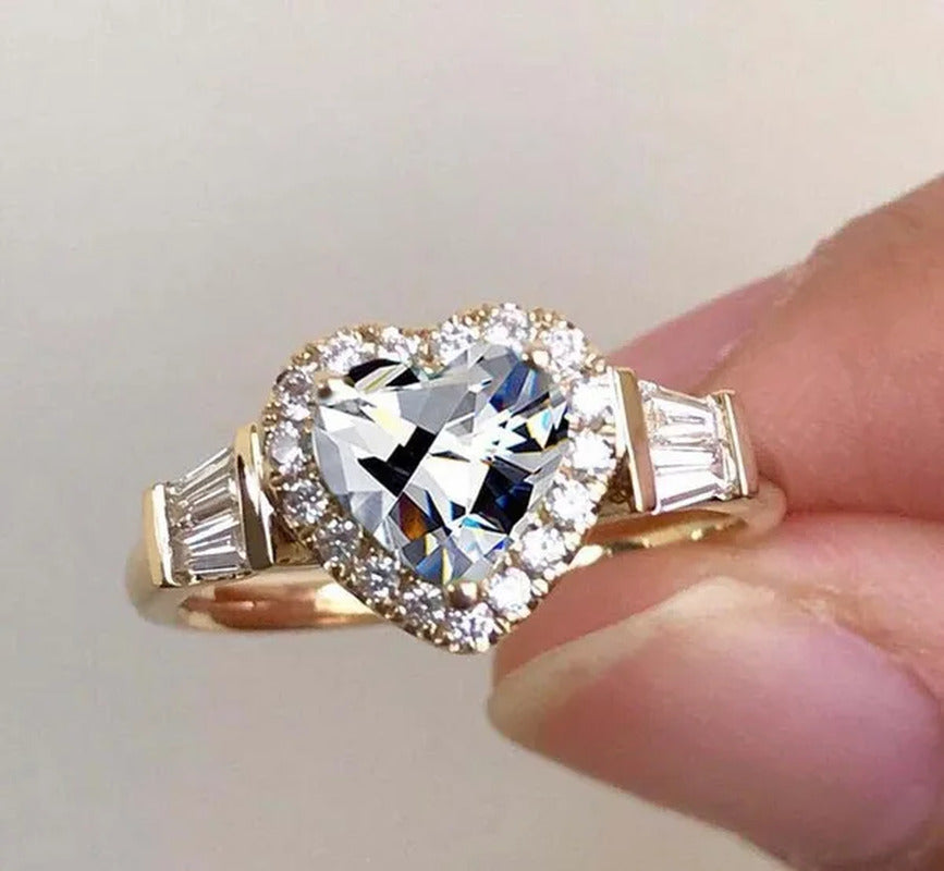 YOHAPP Woman Fashion Gemstone Jewelry Exquisite Natural White Sapphire Ruby Emer