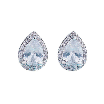 Inlaid Earring Minimalist Jewelry Gift Diamond Metal Ladies Vintage Flash Earrin