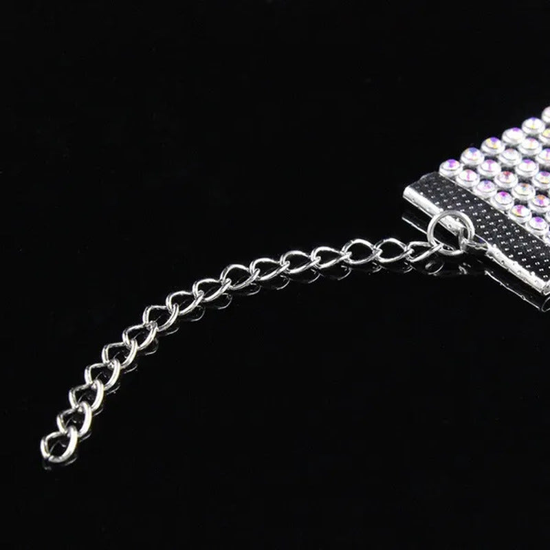 Full Diamond Necklace Chain Link Layer Necklace Gift for Women Jewelry