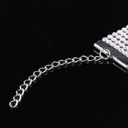 Full Diamond Necklace Chain Link Layer Necklace Gift for Women Jewelry