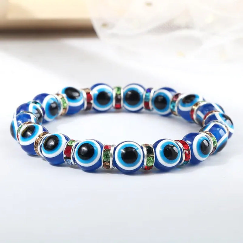New Fashion Crystal Turkish Lucky Evil Eye Bracelets Blue Evil Eye Bead Bracelet