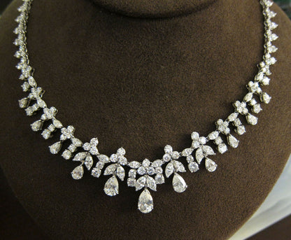 DIAMOND NECKLACE PEAR SHAPE 11 PIECE MARQUISE SHAPE 22 PIECE ROUND 201 PIECE SET