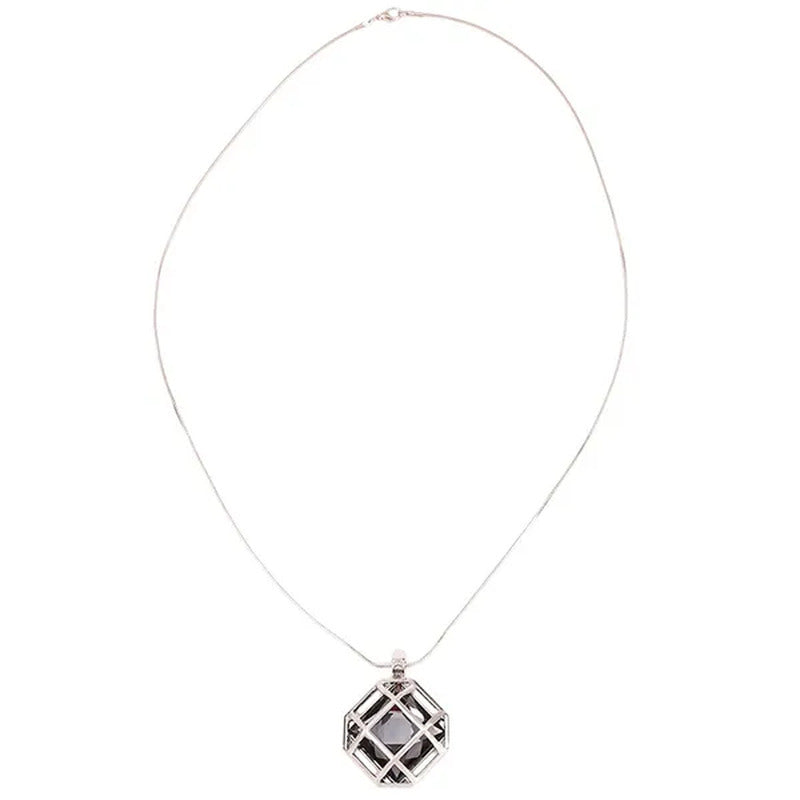 Square Diamond White Simple Fashion Square Openwork Sweater Chain