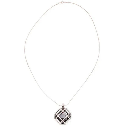 Square Diamond White Simple Fashion Square Openwork Sweater Chain
