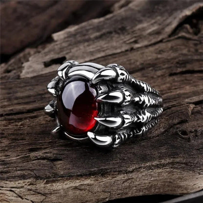 Fashion Domineering with Ruby Ring for Men'S Personality Retro Chinese Dragon Cl