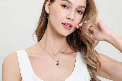 Classic AAA Quality Genuine Tahitian Black Pearl Dangle Drop Earrings 8-9Mm – Bi