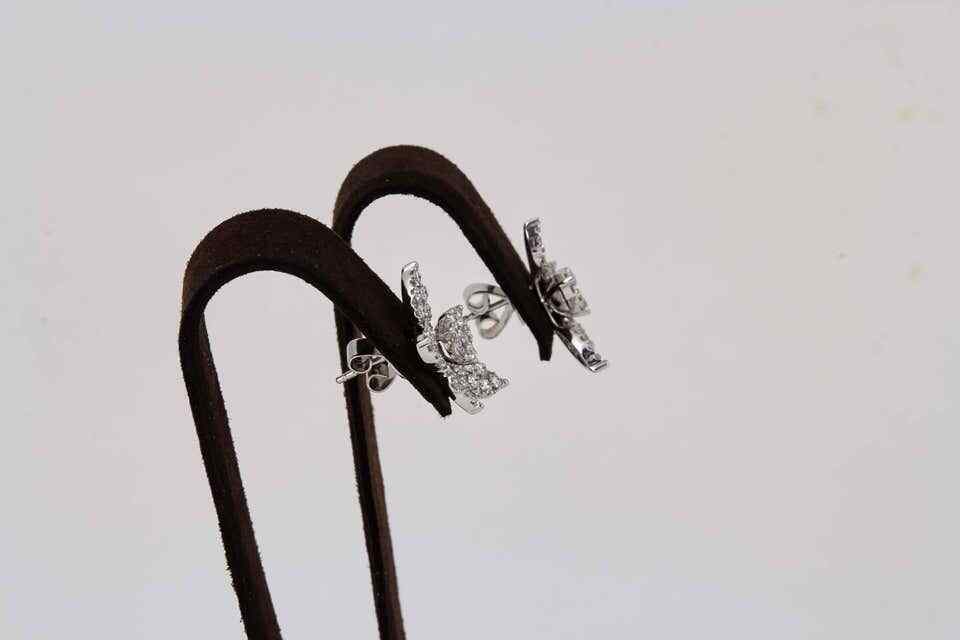 Classic Diamond Gold Cluster Earrings