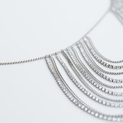 Diamond Shawl Necklace Exaggerated Women