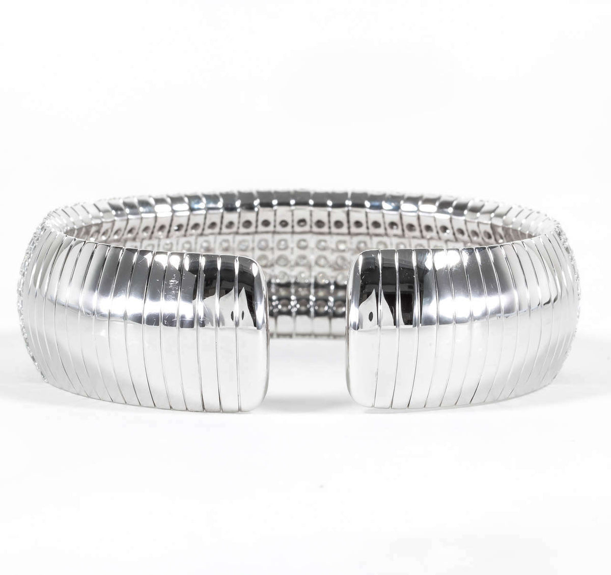 Classic Diamond Cuff Spring Bangle