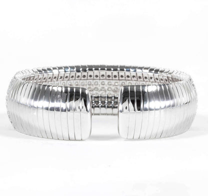 Classic Diamond Cuff Spring Bangle