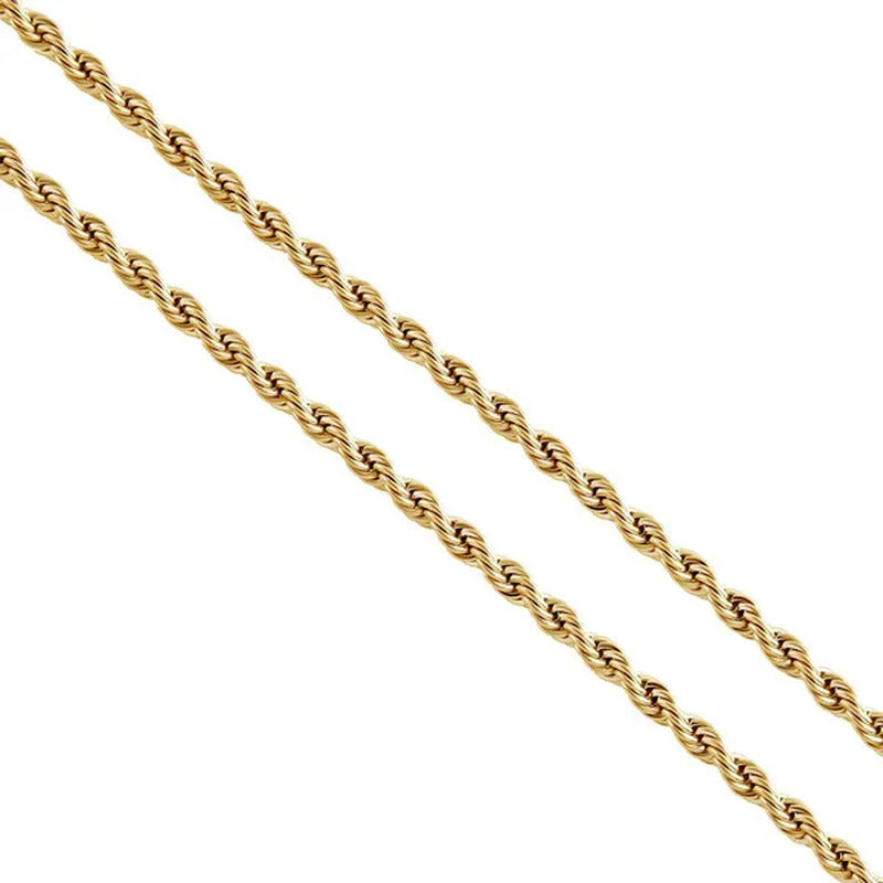 Shop LC Stainless Steel Yellow Gold ION Plated Necklace for Women Size 20-22" 19
