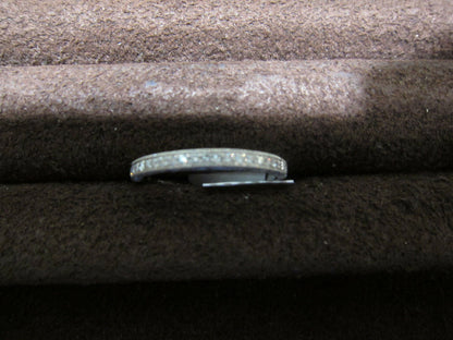 diamond round brilliant pave top set half way set band