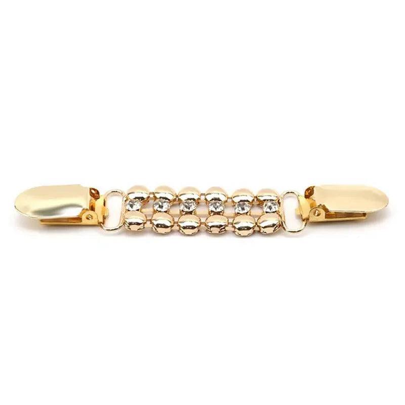 Hollow Crystal Brooch for Women Cardigan Clip Brooch Shawl Clip/ Scarf Clip Swea